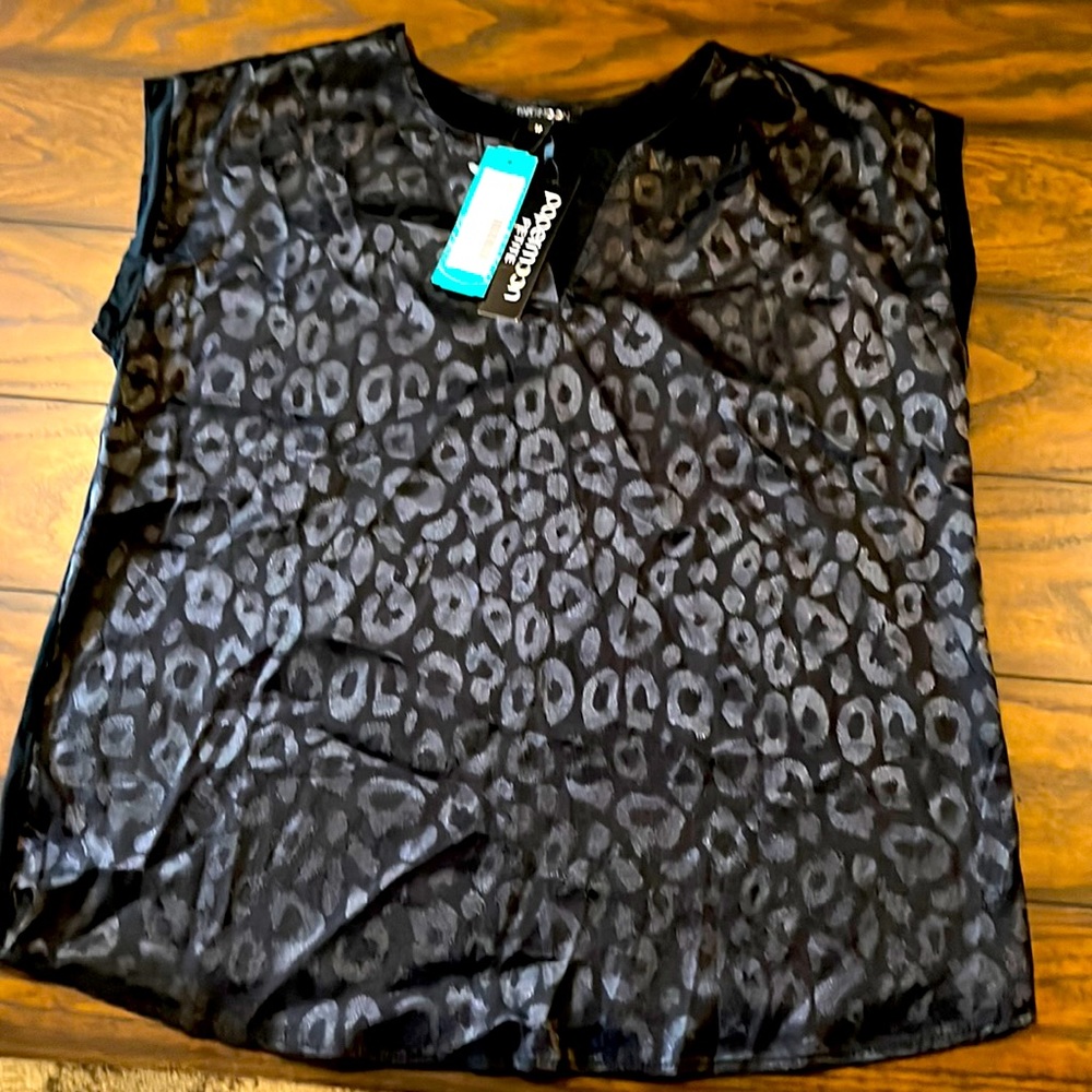 Black animal print Papermoon Petite blouse